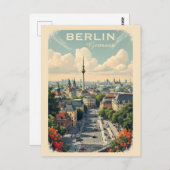 Aangepaste tekst Berlijn, Duitsland Briefkaart (Voorkant / Achterkant)