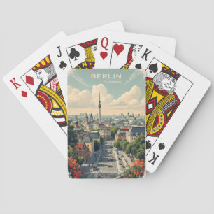 Aangepaste tekst Berlijn, Duitsland Pokerkaarten
