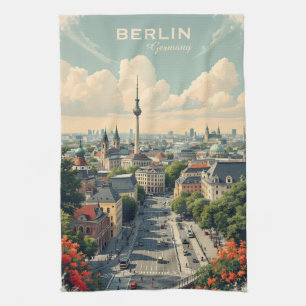 Aangepaste tekst Berlijn, Duitsland Theedoek