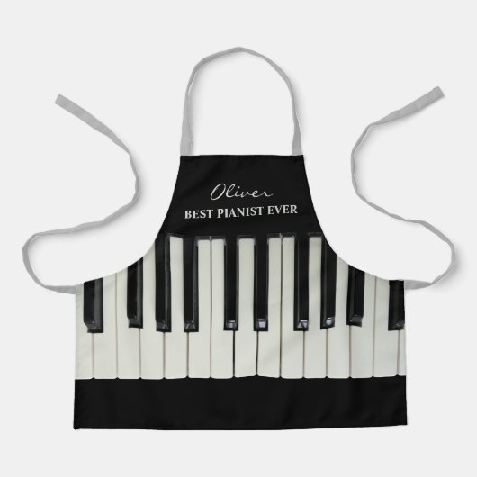 Aangepaste tekst Beste Pianist ooit Naam Muzikant  Schort (Voorkant)