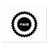 Aangepaste Tekst BETAALDE Duurzame Houten Handvat  Rubberstempel (Afrduk)