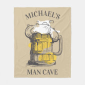 Aangepaste tekst Bier Illustratie Fleece Deken (Voorkant)