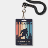 Aangepaste tekst Bigfoot Badge (Voorzijde met lanyard)