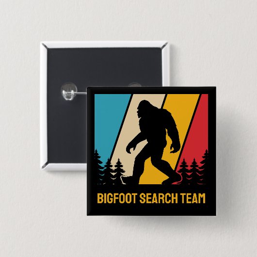 Aangepaste tekst Bigfoot Vierkante Button 5,1 Cm (Voorkant /achterkant)