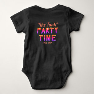 Aangepaste tekst Black Party Time Celebration Verj Romper