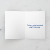 Aangepaste tekst Blauwe hemel die pagina's in snee Kaart (Binnen)