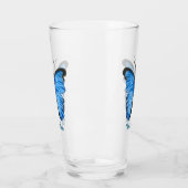 Aangepaste tekst Blauwe vlinder Glas (Links)