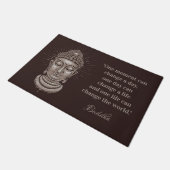 Aangepaste tekst Boeddha Quote deuromat Deurmat (Schuin)