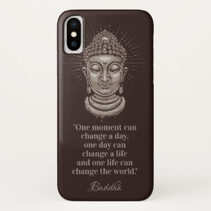 Aangepaste tekst Boeddha Quote telefoongesprekken iPhone X Hoesje
