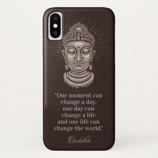 Aangepaste tekst Boeddha Quote telefoongesprekken Case-Mate iPhone Case (Achterkant)