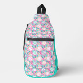 Aangepaste tekst boho pastel pickleball sling bag (Voorkant)