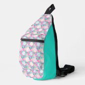Aangepaste tekst boho pastel pickleball sling bag (Rechterhoek)