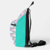 Aangepaste tekst boho pastel pickleball sling bag (Rechts)
