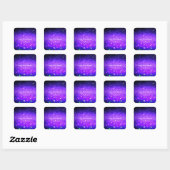 Aangepaste tekst - Bokeh Glitter - Deep Paarse Vierkante Sticker (Vel)