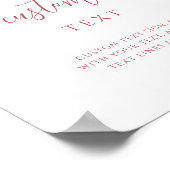 Aangepaste tekst, Bourgogne Monogram Trouwbord Poster (Hoek)