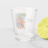 Aangepaste tekst boven ananas shot glas (Achterkant)
