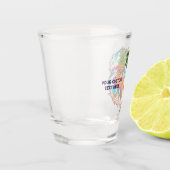 Aangepaste tekst boven ananas shot glas (Links)