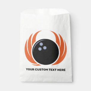 Aangepaste tekst Bowling Ball met vlam Bedankzakje