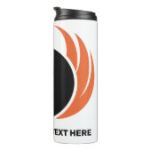 Aangepaste tekst Bowling Ball met vlam Thermosbeker (Geroteerd rechts)