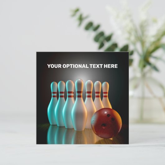Aangepaste tekst Bowling Strike (Staand voorkant)