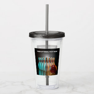 Aangepaste tekst Bowling Strike Acryl Drinkbeker