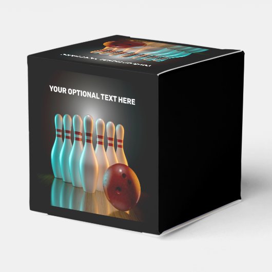 Aangepaste tekst Bowling Strike Bedankdoosjes (Achterkant)