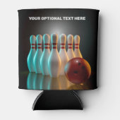 Aangepaste tekst Bowling Strike Blikjeskoeler (Voorkant)