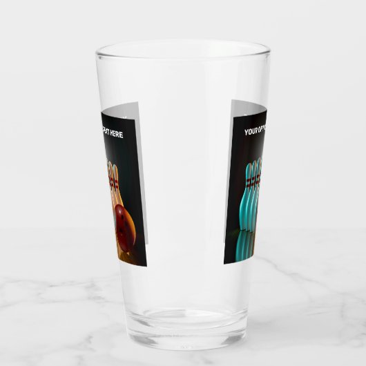 Aangepaste tekst Bowling Strike Glas (Links)