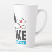 Aangepaste tekst Bowling Strike Latte Mok (Rechts)