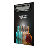 Aangepaste tekst Bowling Strike Mini Klembord (Angled2)