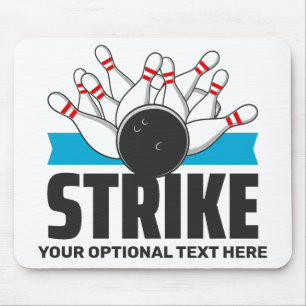 Aangepaste tekst Bowling Strike Muismat
