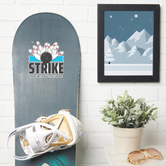 Aangepaste tekst Bowling Strike Sticker (Snowboard)