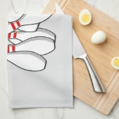 Aangepaste tekst Bowling Strike Theedoek (Quarter Fold)