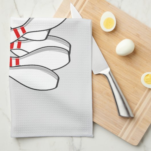 Aangepaste tekst Bowling Strike Theedoek (Quarter Fold)