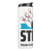 Aangepaste tekst Bowling Strike Thermosbeker (Gedraaid links)