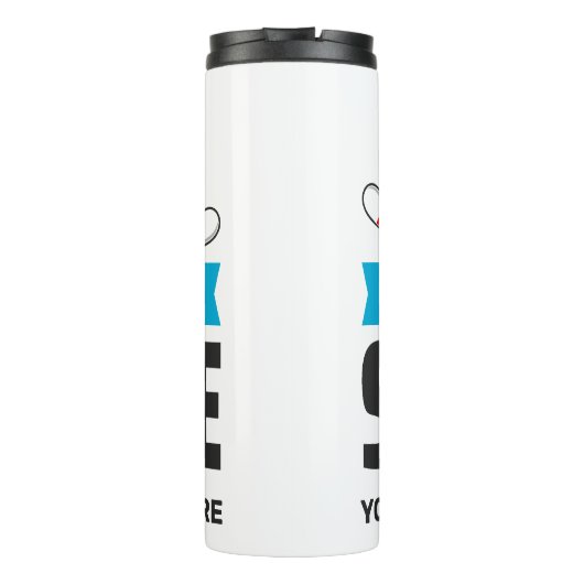 Aangepaste tekst Bowling Strike Thermosbeker (Achterkant)