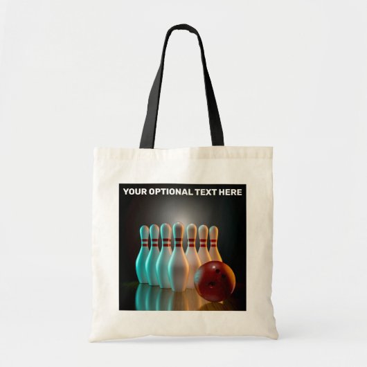 Aangepaste tekst Bowling Strike Tote Bag (Voorkant)