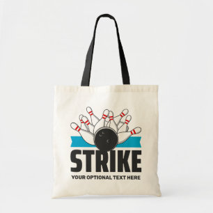 Aangepaste tekst Bowling Strike Tote Bag