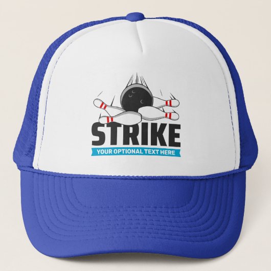 Aangepaste tekst Bowling Strike Trucker Pet (Voorkant)