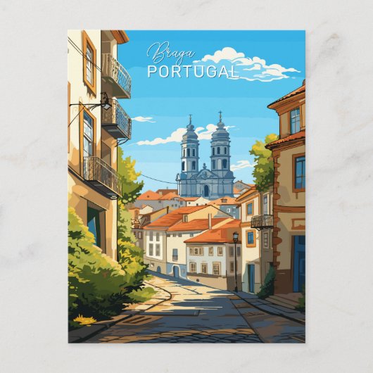 Aangepaste tekst Braga Portugal Briefkaart (Voorkant)