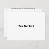 Aangepaste tekst briefkaart (Voorkant / Achterkant)