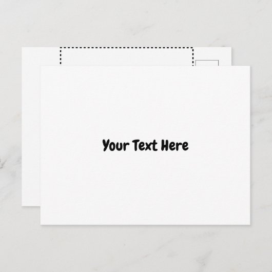 Aangepaste tekst briefkaart (Voorkant / Achterkant)