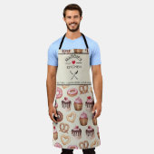 Aangepaste tekst Brood Bakker Patroon Schort (Gedragen)