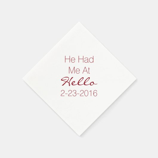 Aangepaste tekst bruiloft cocktail servet (Hoek)