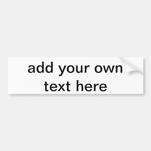 aangepaste tekst bumpersticker (Voorkant)