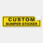 Aangepaste tekst Bumpersticker heldergeel modern (Voorkant)