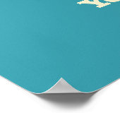 Aangepaste tekst California Surfen Poster (Hoek)