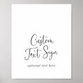 Aangepaste tekst Calligrafie Fancy Script Bord Poster (Voorkant)