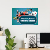 Aangepaste tekst Casino / Poker Poster (Thuiskantoor)