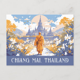 Aangepaste tekst Chiang Mai Thailand Briefkaart